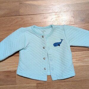 Le Top Bebe Blue Whale Quilted Jacket 0-3
